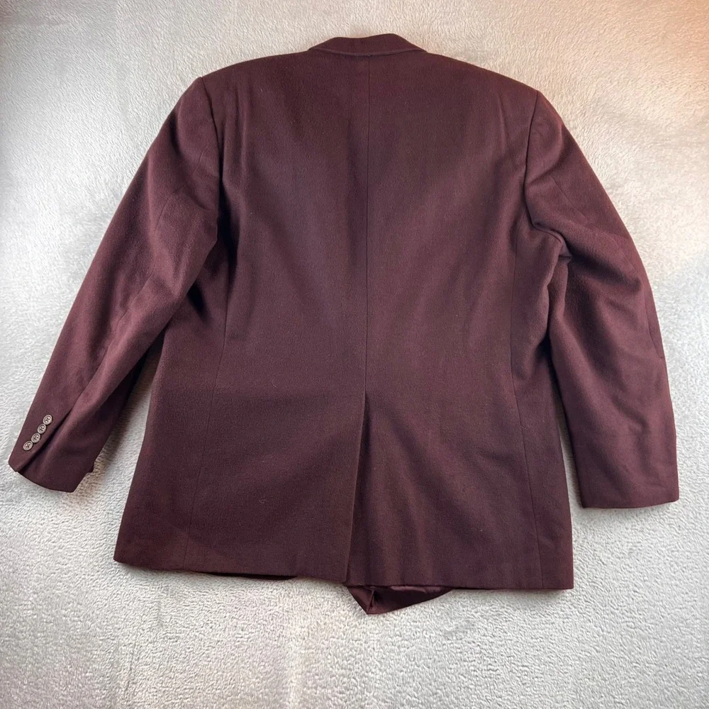 Bobby Jones Mens 44 Reg 100% Cashmere Blazer Burgundy Wine Sport Coat USA Made